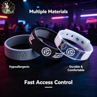 Pulseras Personalizadas Luminosas para Discotecas, Pulseras de Identificación Personalizadas para Ambiente Festivo, Pulseras de Múltiples Materiales para Bares y Fiestas