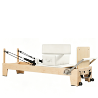 Machine de Pilates Reformer en chêne à prix d'usine, cadre en bois massif réglable pour entraînement à domicile, studio et physiothérapie