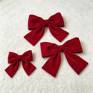 <b>Large</b> Velvet Burgundy Christmas <b>Bows</b> Velvet <b>Bows</b> Tree Decor Christmas Ornaments for Home Birthday Party Front Door Wedding Decor - Product Image 5