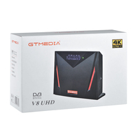 Décodeur V8 UHD 4 Go de RAM 4K DVB-S/S2/S2X, DVB+T/T2/ISDB-T/Câble (J.83A/C)/ATSC-C avec Wi-Fi intégré, idéal pour l'Asie et l'Afrique