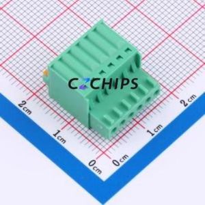 MX2EDGKD-2.5-06P-GN01-Cu-A Plug-in Terminal Block P=2.5mm Connector Plug 1x6P 2.5mm Green - Product Image 2