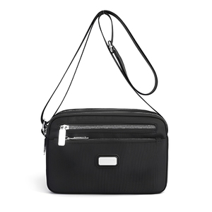 Sac à bandoulière en nylon imperméable avec logo personnalisé Royal Fair, sac à bandoulière élégant et tendance avec fermeture éclair, sac de taille décontracté - Product Image 1