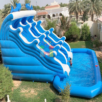 Maison gonflable gonflable de saut géant pour enfants, château de saut gonflable à double voie avec piscine