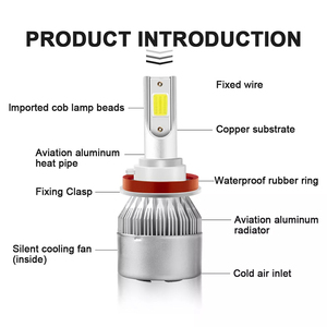 Chất lượng cao C6 H11 6000K màu trắng <span class=keywords><strong>Led</strong></span> Đèn Pha 36 Wát 3800lm COB Chip <span class=keywords><strong>New</strong></span> Auto đèn pha và sương mù bóng đèn cho xe ô tô - Product Image 5
