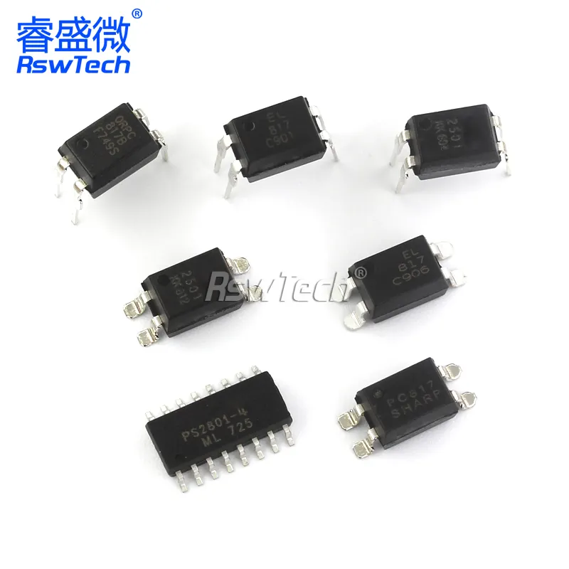 Shenzhen Elektronische Komponenten Pptocoupler IC EL817C PC817B Serie Optoelektronische Kupplungsscheibe Optocoupler Integrierter Stromkreis