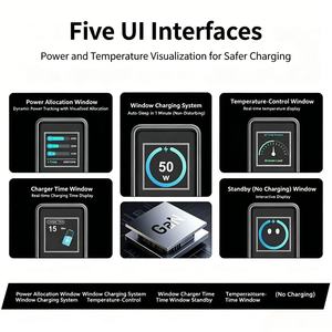 100W Charger GAN Smart Display Type-C Multi-port Fast Charging EU Plug Compatible with Mobile Phones Laptops and Power <strong>Adapters</strong> - Product Image 4