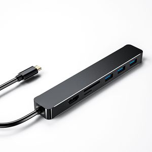 7 En 1 Tipo C Hub VGA HDTV 4K USB3.0 * 3 TF/SD Multi <span class=keywords><strong>Dock</strong></span> Station para <span class=keywords><strong>MacBook</strong></span> <span class=keywords><strong>Pro</strong></span> 2022 <span class=keywords><strong>M1</strong></span> accesorio para computadora portátil en Stock - Product Image 4