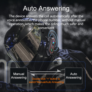 หมวกกันน็อคอินเทอร์โฟนหมวกกันน็อคมอเตอร์ไซค์ชุดหูฟังบลูทูธอินเตอร์คอมสำหรับหมวกกันน็อคแบบเต็มใบ - Product Image 4