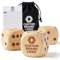 Jeu de dés géants en bois personnalisé avec logo, jeu de Yardzee d'extérieur avec sac de rangement pour cartes de scores, idéal pour les fêtes de famille, le camping, vente en gros, OEM