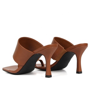 定制设计性感夏季凉鞋方头女士凉鞋丁字裤女鞋高跟凉鞋