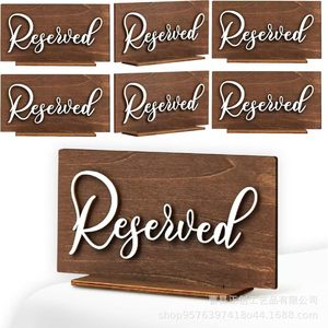 Panneau de table rectangulaire en bois massif pour décoration de mariage, avec lettres découpées et imprimées - Product Image 4