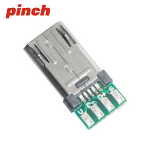 Conector Micro USB Macho de 5 Pines, Tipo B, Vertical, para Soldar, de Cobre, para Productos Electrónicos - Product Image 2