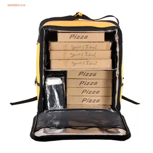 Tas pengiriman makanan dapat digunakan kembali grosir dengan sepeda motor, ransel pendingin kualitas tinggi untuk diambil