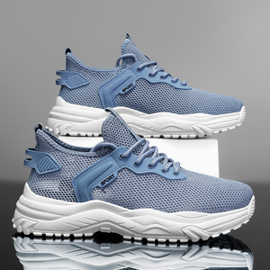 Zapatillas Deportivas de Lona con Cordones para Hombre, Transpirables, Cómodas, Antideslizantes, Resistentes al Desgaste, con Malla Hueca, para Otoño e Invierno - Product Image 4
