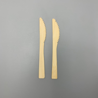 Couverts en bambou naturel jetables, fourchette, couteau, cuillère, vaisselle compostable écologique, fourniture d'usine