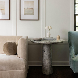 Kumusi Furniture Elegant Marble <strong>Side</strong> <strong>Table</strong> for Bedroom Hotel or Living Room Small Natural End <strong>Table</strong> for <strong>Sofa</strong> - Product Image 4