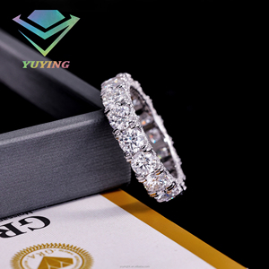 Anillo de compromiso en oferta, 5 mm, corte brillante redondo, engaste de garras, diamante cultivado en laboratorio VS1/VVS1, certificado IGI, chapado en oro de 10/14K - Product Image 1