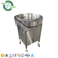 Canette métallique rotative SUS304, conteneur en aluminium, pour bouteille manuel, vide, en plastique PE ronde, sans brouilleur, machine de table à rotation