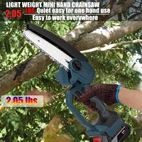 Gergaji mesin Mini 6 inci, gergaji mesin kecil genggam tanpa kabel baterai 18V tidak termasuk