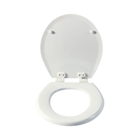 Siège de toilette en bois moulé standard, fermeture silencieuse, design sûr, entretien facile, adapté à toutes les salles de bain familiales