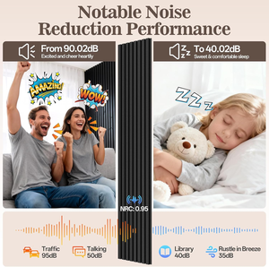 לוחות קיר אקוסטיים מעץ MDF מחורץ תלת מימדי, פאנלים אקוסטיים, עיצוב קיר פנים, פאנל קיר מעץ, אקופאנל - Product Image 4