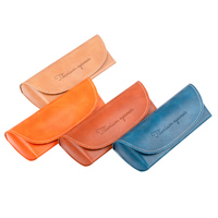 Étui de rangement compact en cuir PU fait main, grand cadre, résistant aux chutes, pour lunettes et sacs, très vendu