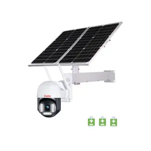 80w solar panel 40ah battery 1080p hd smart cctv camera with voice recorder and night vision