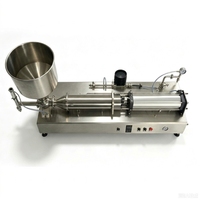 Machine de remplissage semi-automatique à tête unique de 100 à 500 ml à piston de précision pour liquides et pâtes, idéale pour la transformation de sauces, crèmes et confitures alimentaires