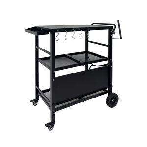 Carrello <span class=keywords><strong>per</strong></span> Barbecue AJUNION in Acciaio Inox con Piano di Lavoro, Tavolo da Cucina Mobile con Ruote <span class=keywords><strong>per</strong></span> Preparazione Cibo e Pranzo all'Aperto - Product Image 1