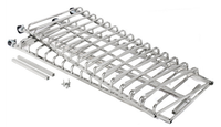 Supports commerciaux de boulangerie avec roues de frein, stockage en aluminium de chariot à boulangerie de rayonnage