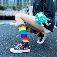 Vente en gros Adulte Taille Arc-En-Ciel Chaussettes Cadeau Mignon Lesbienne Gay Bisexuel Trans Lgbt Pride Femmes Chaussettes En Coton