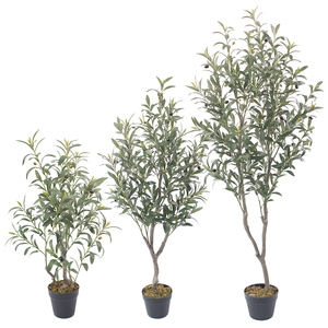Plantes artificielles <span class=keywords><strong>en</strong></span> plastique de 85 cm/125 cm/170 cm de hauteur, plantes <span class=keywords><strong>en</strong></span> <span class=keywords><strong>pot</strong></span> artificielles, arbre à feuilles d'olivier - Product Image 2
