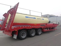 Новый 3-осный 80-тонный гидравлический разборный стальной полуприцеп-трал с низкой платформой и гибким трапом для перевозки тяжелого оборудования