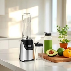 <b>Small</b> Home <b>Blender</b> 400W 600ml Tritan Cup One Button Start Stainless Steel Electric Mixer For Smoothies And Juices - Product Image 1