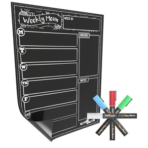 Planificateur hebdomadaire magnétique personnalisé Tableau effaçable à sec pour réfrigérateur Tableau de menu hebdomadaire pour le dîner Tableau de menu magnétique pour la cuisine Planificateur de menu magnétique - Product Image 1