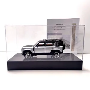 Caja de exposición de coches a prueba de polvo, modelo rectangular, acrílico transparente personalizado, venta al por mayor