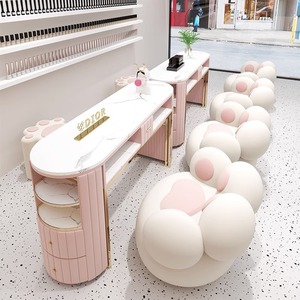 Beauty Furniture Marble Top Professional Manicure <b>Table</b> Nails Manicure <b>Table</b> <b>and</b> Chair Luxury Nail Station <b>Set</b> - Product Image 1