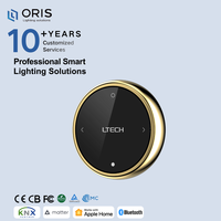 Interruptor Táctil Inteligente LTECH con Atenuador, Interruptor de Pared Inteligente con Perilla, Sistema de Control del Hogar Inteligente Wifi, Compatible con Matter, HomeKit y Home Assistant