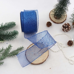 Pita Jala Stok warna pink ungu biru perak dengan Glitter untuk Pembuatan Pita DIY, Pembungkus Kado, Pohon Natal - Product Image 5