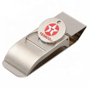 Toptan hediye özel logo renk süblimasyon için boş metal katlanır cüzdan paslanmaz çelik para klipsi