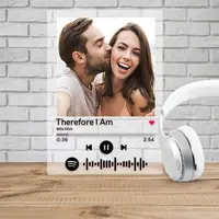 Özel duvar plak mat akrilik baskı Spotify cam müzik şarkı plak hediye
