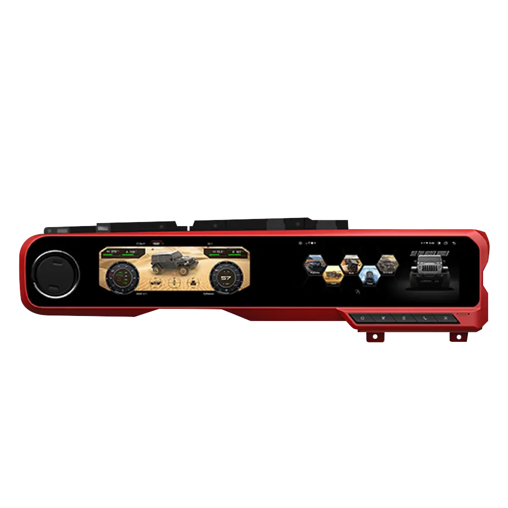 지프 랭글러 J-MAX JL 18-22 속도 측정기 자동차 라디오 화면에 대한 디지털 클러스터 가상 조종석 자동차 멀티미디어 플레이어