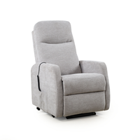Fauteuil inclinable électrique en tissu lin avec fonction de levage, pour personnes âgées, idéal pour le salon