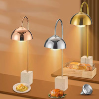 Chauffe-plats pour buffet commercial lumière chaleur lampe de bureau abat-jour en métal base en marbre lampe de table lampes chauffantes pour chauffe-aliments