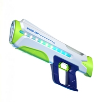 Pistolet à eau électrique LED en PVC, pulvérisation automatique, grande capacité, pour enfants et adultes - Idéal pour l'été, la piscine, la plage et les activités aquatiques en extérieur