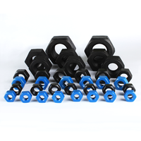 Écrou hexagonal en acier au carbone ASME ANSI B18.2.2 ASTM A194 2H, revêtement PTFE, oxyde noir, écrou hexagonal lourd