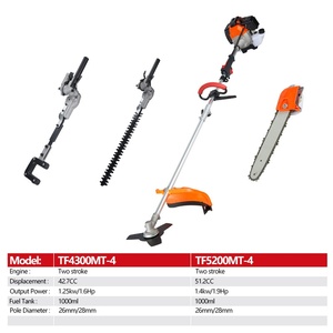 Desbrozadora de gasolina 4 en 1 de 62 cc y 2 tiempos para bricolaje y cortadora de césped con motor de escobillas y hilo de nailon OEM - Product Image 2