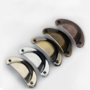 Juego de tiradores y pomos semicirculares de hierro para cajones, armarios y cocina, herrajes tradicionales - Product Image 3
