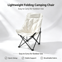 Fauteuil lune moderne rembourré, épaissi et renforcé, réglable en 4 positions, portable, pour camping, pêche et randonnée