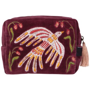 Pochette da Trucco da Donna <span class=keywords><strong>in</strong></span> Velluto Qetesh Fashion, Beauty Case da <span class=keywords><strong>Viaggio</strong></span> <span class=keywords><strong>in</strong></span> Tela con Logo Ricamato Personalizzato - Product Image 4